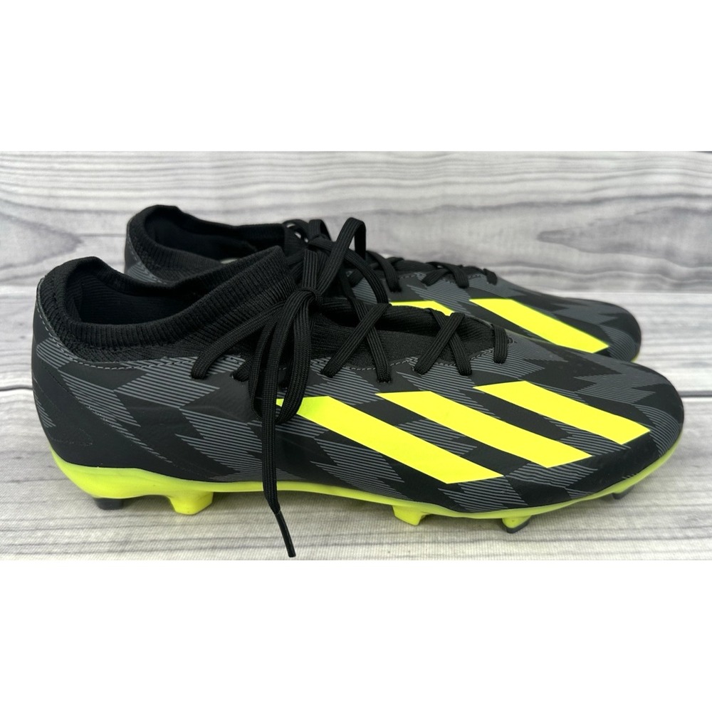 ADIDAS X CRAZYFAST INJ .3 FG SOCCER CLEATS Men's Size 10 ‎ BLACK / YELLOW
